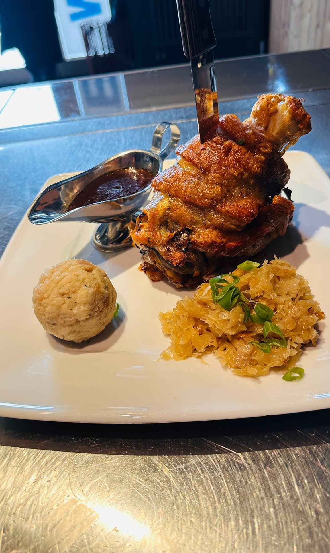 Schweinshaxe — crispy pork knuckle